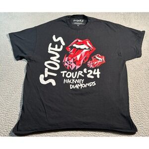 The Rolling Stones Concert Shirt Men XL Houston Texas Hackeny Diamonds TOUR 2024